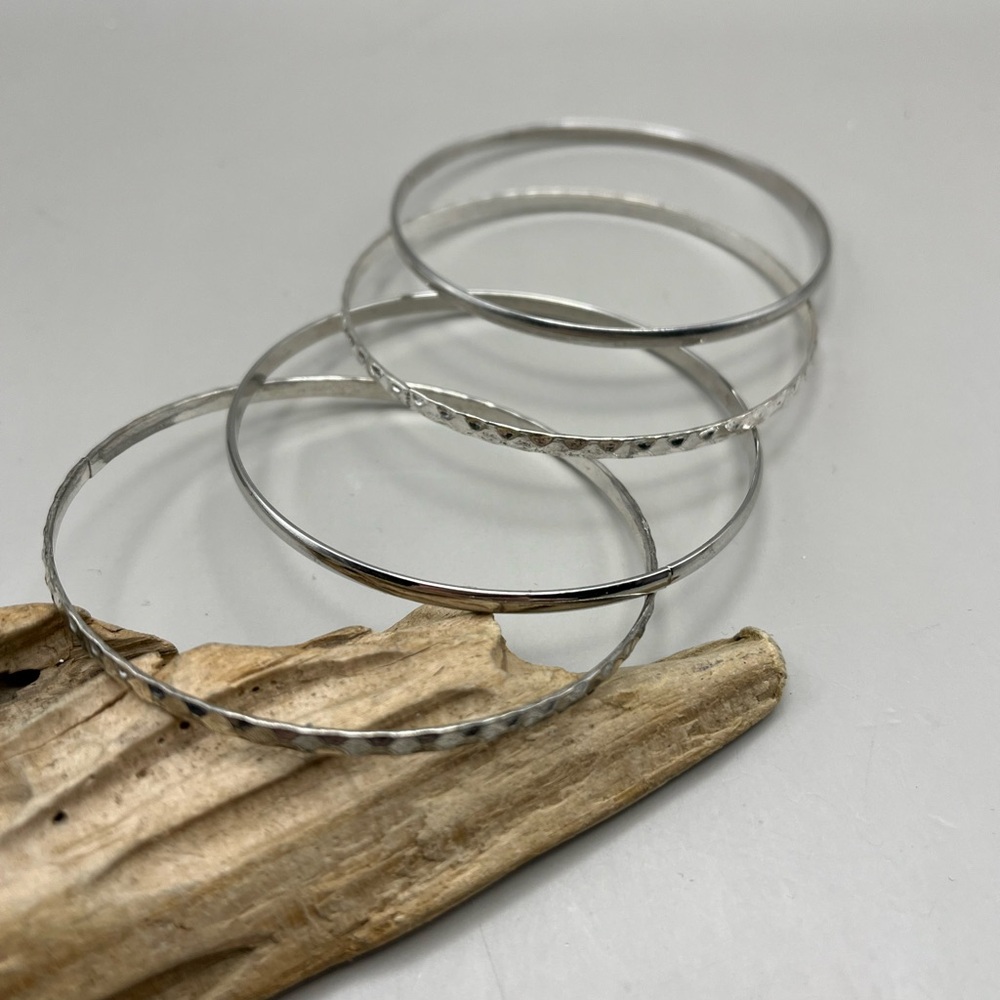 Elegant Silver TonedBangle Set